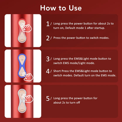 Elektrisk hårbottenmassagekam Hårväxtterapi Mikroström Rött och Blått Ljus Anti-Håravfallsbehandling Oljeapplikator